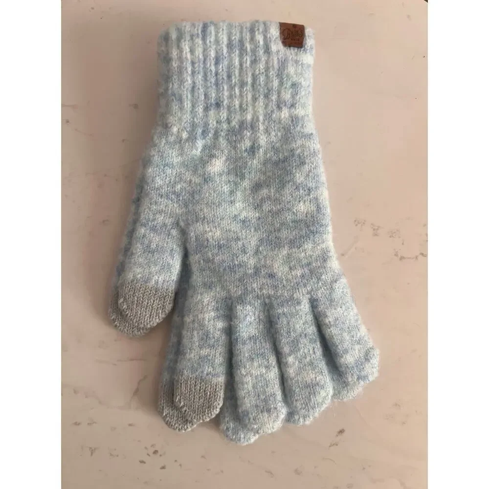 Britt's Knits Ultra-Soft Stretch Knit Women's Warm Winter Gloves.  Blue